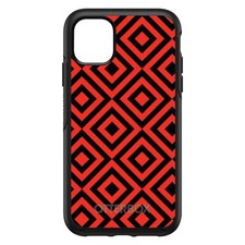 OtterBox Symmetry for Apple iPhone Pick Model - Black Red Diamond Pattern