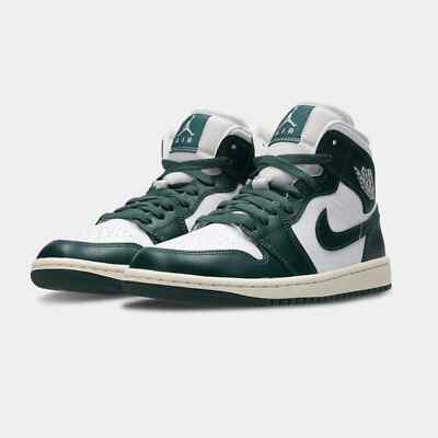 Nike Air Jordan 1 Mid White Oxidized Green Grün Damen Herren Sneaker NEU 43 | 44