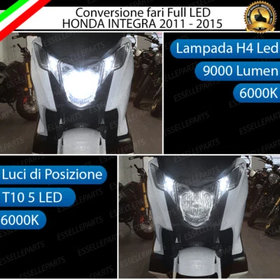ELT FARO LED HONDA INTEGRA 700 750 ANABBAGLIANTE ABBAGLIANTE H4 + POSIZIONE T10