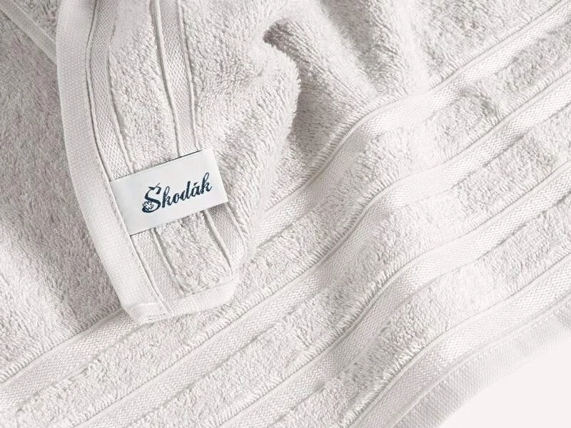 Toalla de baño de bambú sostenible súper suave toalla de mano toalla facial gris hielo claro Foto 4 de 4