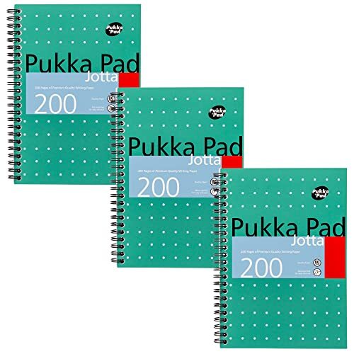 Pukka Pad A5 Metallic Jotta Book 3-Pack for Home School and Office – 15 x 21c...