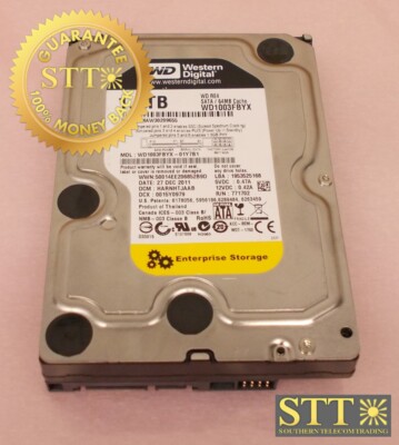 WD1003FBYX WESTERN DIGITAL RE4 1TB SATA 3.0Gb/s 7200 RPM 64MB CACHE 3.5'' HD