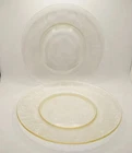 Vtg Hazel Atlas Florentine No. 2 Poppy Yellow Salad Plates Depression Set Of 2