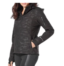 FREE COUNTRY WOMENS SUPER SOFTSHELL JACKET, BLACK EMBOSS CAMO *CHOOSE SIZE
