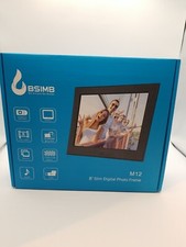 BSIMB M12 8 Inch Slim Digital Photo Frame With Remote. Supports USB SD Up 32GB