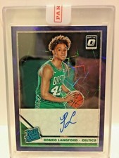2019-20 Panini Romeo Langford Optic Rated Rookie Auto Purple Velocity 02/10 #182