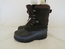 Lacrosse Mens Sz 8 M Brown Suede Rubber Insulation Waterproof Laces Winter Boots