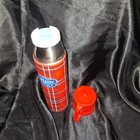New Deep Eddy Vodka Thermos With Lid~Double Wall~Plaid~Flask — photo 3