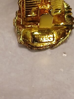 Vintage Designer Gold Lion Head Stretch Belt Accessocraft  display picture 3