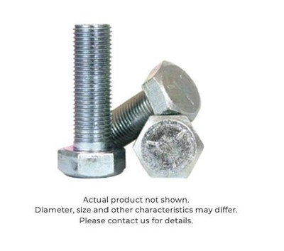 1/4-20 X 2-1/4 Grade 5 Zinc Hex Head Cap Screw, Partially Threaded