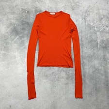 JW Anderson Tie Cuff Rib Long Sleeve T Shirt Women’s Orange Size M