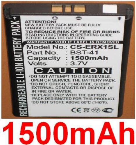 Battery 1500mAh Type BST-41 For SONY ERICSSON Xperia X2, X2a, X2i, X3, Zeus - Picture 1 of 1