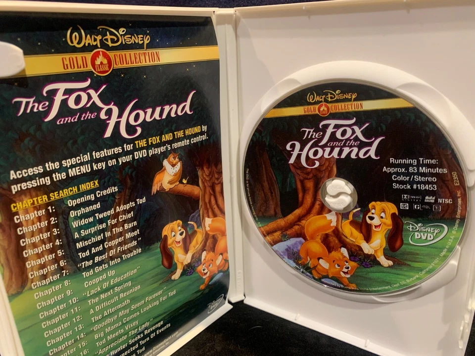 Walt Disney's THE FOX AND THE HOUND (DVD, 1981) *Walt Disney Gold Collection - Image 3 of 3