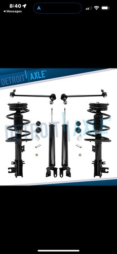 Front Struts w/ Coil Spring Rear Shocks Sway Bars for 2013 - 2018 Nissan Altima - Picture 1 of 6