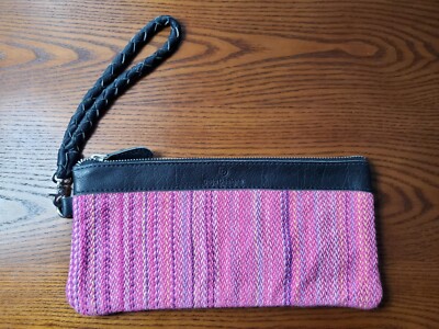 New OOAK Daja Designs Handmade Leather Pink Wristlet Wallet
