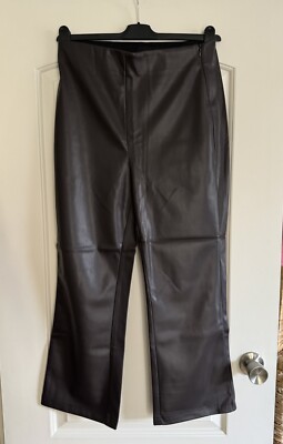 Red Berry Leather Trousers Leather Look Leggings Berry Red Brown