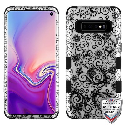 MyBat Natural Tuff Hybrid Case for Samsung S10 (6.1'') - Silver/Black