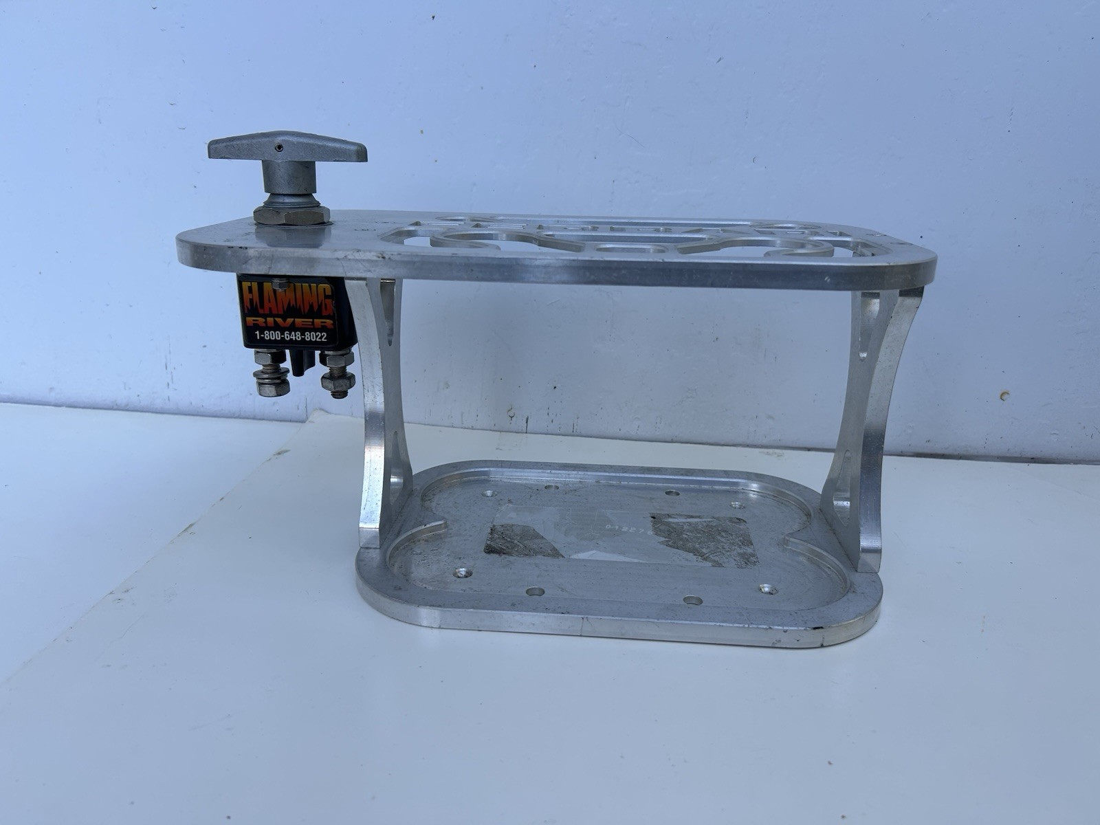 Custom Aluminium Car Battery Mount with Flaming River Switch Ferrari