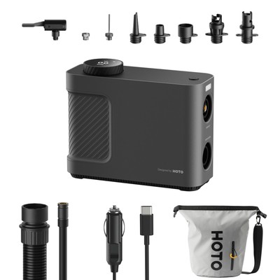 HOTO Air Pump Master, Portable Cordless Tire Inflator, Electric Air Pump with...