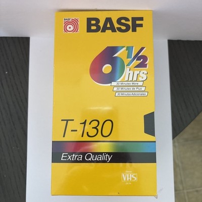 Brand New Lot of 4 BASF T-130 Extra Quality Blank VHS Tapes Sealed