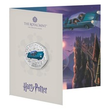 2025 Harry Potter The Flying Car 50p coin BU Colour Royal Mint Pack