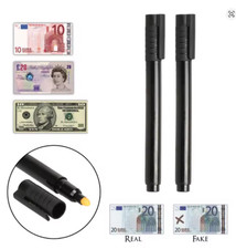 2PCS Portable Mini Ink Currency Detector Pen – Euro & Pound Banknotes