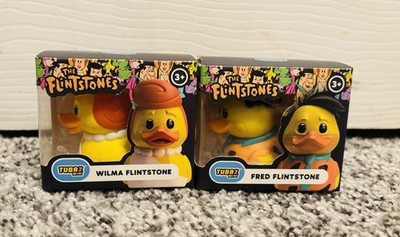 Flintstones Fred & Wilma Flintstone Mini Tubbz Rubber Duck Figure Set