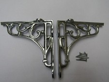 Cast Iron shelf brackets Vintage Victorian scroll ornate rustic scaffold shelvin