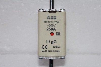 Lot of 3 ABB 1SCA022627R4650 OFAF1H250 HRC FUSE LINK Rated