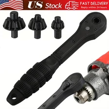 2 in 1 Drill Chuck Ratchet Two-head Spanner Key Drill Chuck Ratchet Wrench Tool
