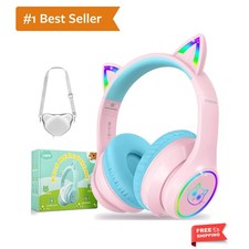 Kids Bluetooth Headphones,Over Ear Kids Headphones Wireless with Mic 50H Play...