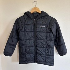 Columbia black down puffer jacket kids size large fall winter unisex