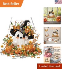 5D Ghost Diamond Art Kit - Celebrate Fall with Stunning Window Ornaments