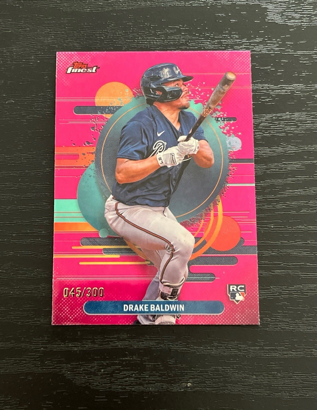 DRAKE BALDWIN 2025 TOPPS FINEST UNCOMMON ROOKIE OF THE YEAR MAGENTA /300 BRAVES
