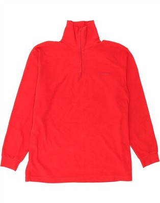INVICTA Herren Fleecepullover mit Reißverschluss am Ausschnitt Medium rot Polyester CI02