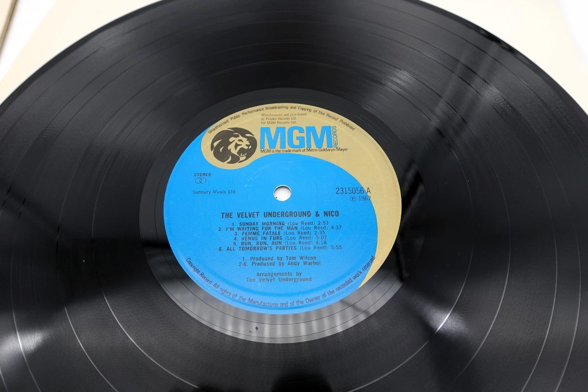 The Velvet Underground & Nico 1971 Vinyl LP Record Verve/MGM UK Pressing EX