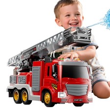 Fire Truck Toy for Kids 3 4 5 6 7 8 Years Old - Fire Trucks Playset with Rota...