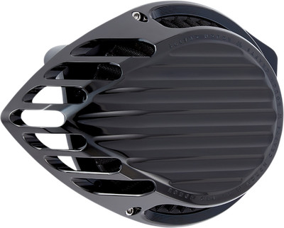 Rough Crafts Black Finned Air Cleaner Filter Kit 2008-2017 Harley Touring FLHR