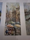 Lucien Delarue Watercolor Painting Prints Set of 3, Framed in 13"x17" Gold Frame — photo 6