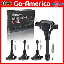 Ignition Coil Pack and Iridium Spark Plug Compatible with Nissan Altima Rogue