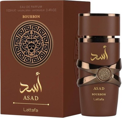 Lattafa Asad Bourbon Eau de Parfum Spray 3.4 fl oz Regular Size