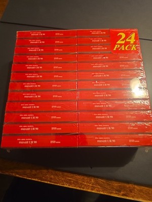 Cassette Tapes 24-Pack Maxell UR 90 Minute Blank Audio Normal Bias NEW SEALED