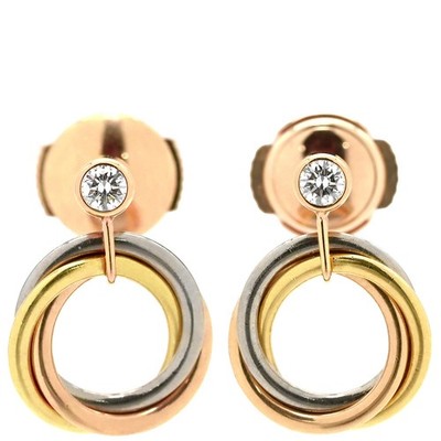 Cartier Pierce Trinity Diamond 18K Yellow Gold 18K Pink Gold K18WG diamond