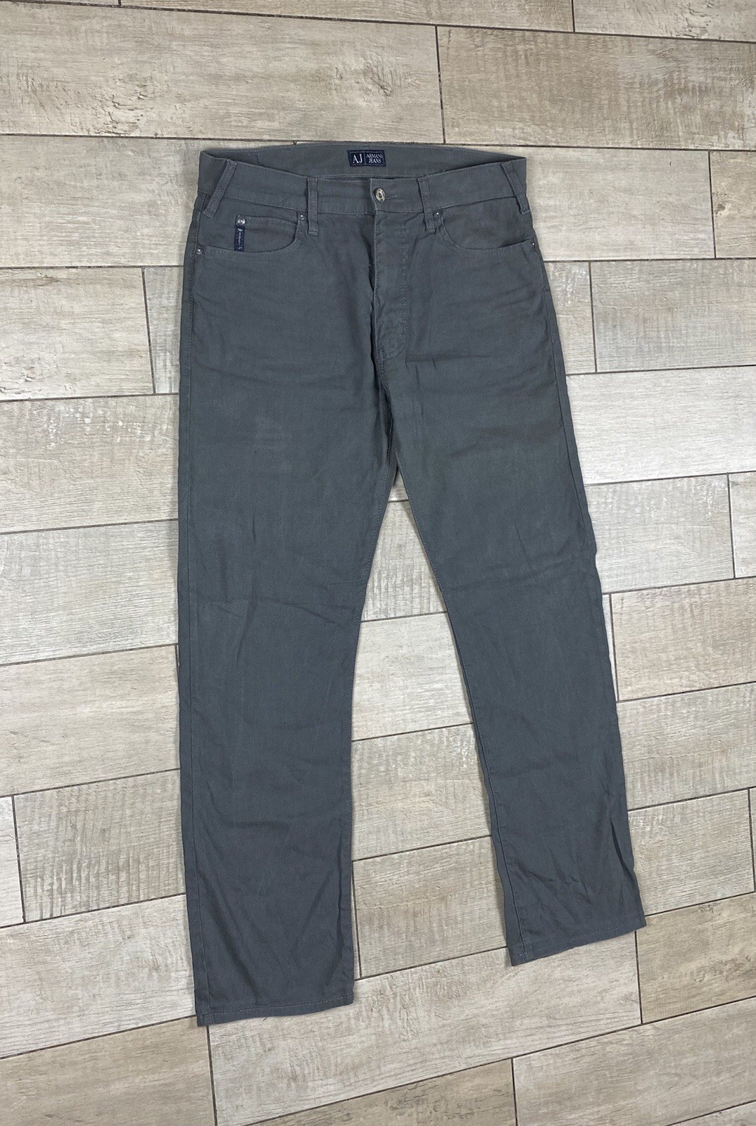 Genuine Armani Men's Linen-Mix Jeans-Style Trousers Size 32