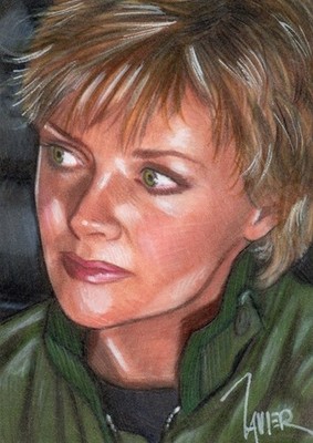 Stargate Sg-1 SAMANTHA CARTER Amanda Tapping Sketch Card PRINT Open Edition 2
