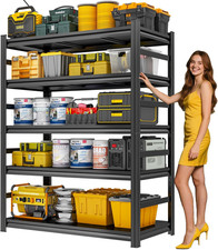 72" H Metal Garage Shelving Unit 3500LBS Metal Storage Shelves 5 Tier Adjustable