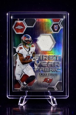 2025 Topps Chrome Football Emeka Egbuka First Year Fabric Player
