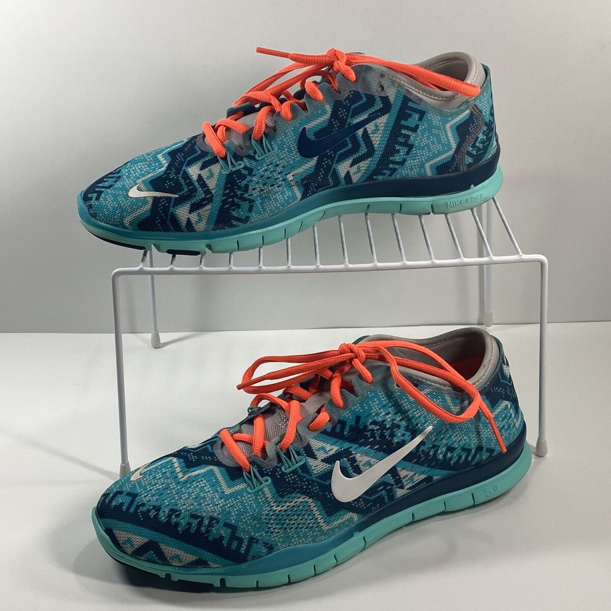 Nike Womens Size 9 Free 5.0 TR Fit 4 Teal Blue Running Sport Shoes Aztec eBay