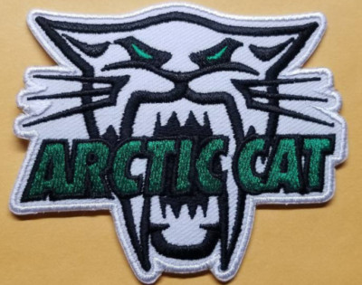 ARTIC CAT Embroidered green Patch approx  2.75 X 3.5''