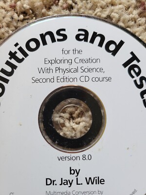 Solutions and Tests Exploring Creation With Physical Science CD | eBay